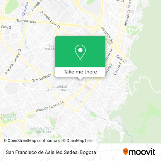 San Francisco de Asis Ied Sedea map