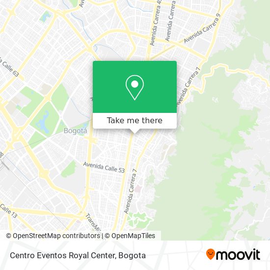 Mapa de Centro Eventos Royal Center
