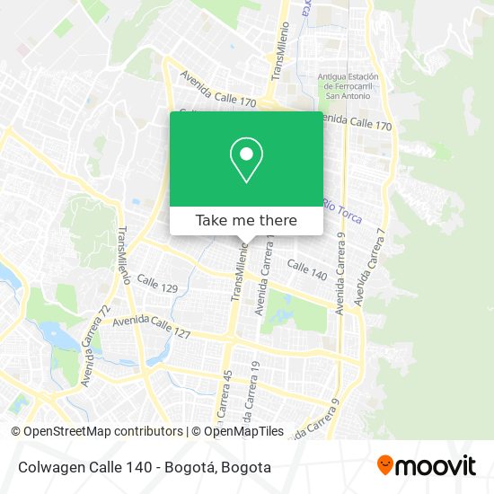 Colwagen Calle 140 - Bogotá map