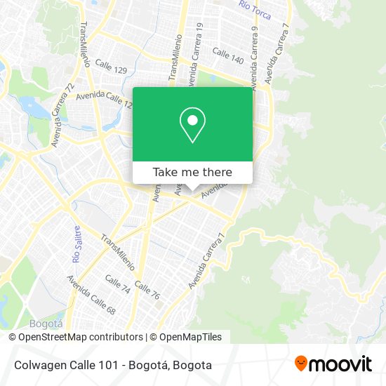 Colwagen Calle 101 - Bogotá map