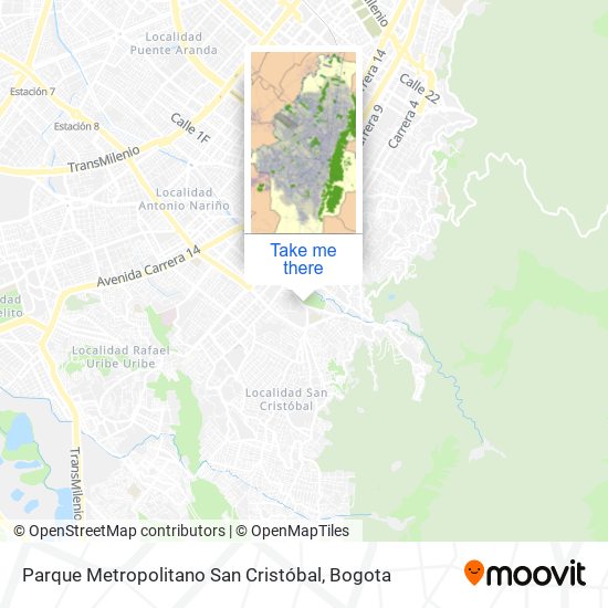 Parque Metropolitano San Cristóbal map