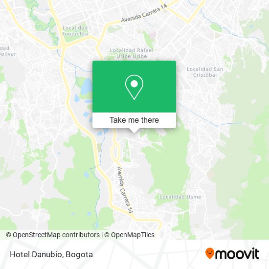 Hotel Danubio map