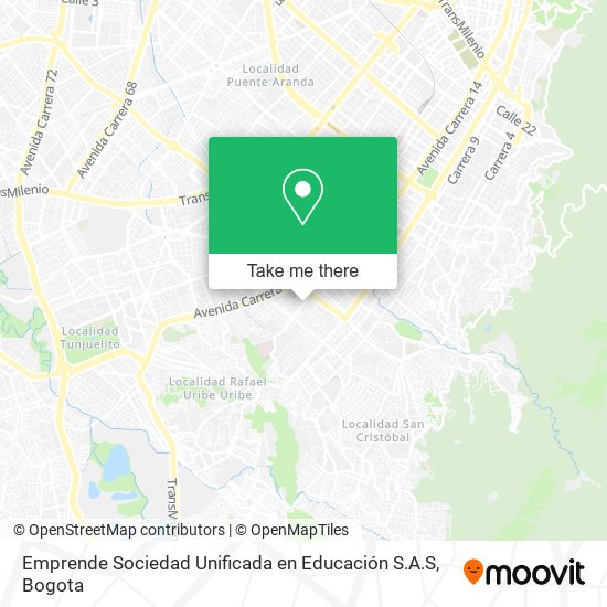 Mapa de Emprende Sociedad Unificada en Educación S.A.S