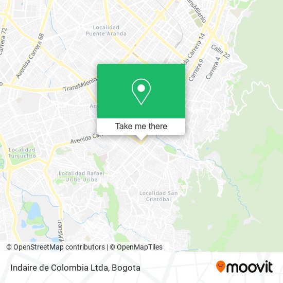 Indaire de Colombia Ltda map