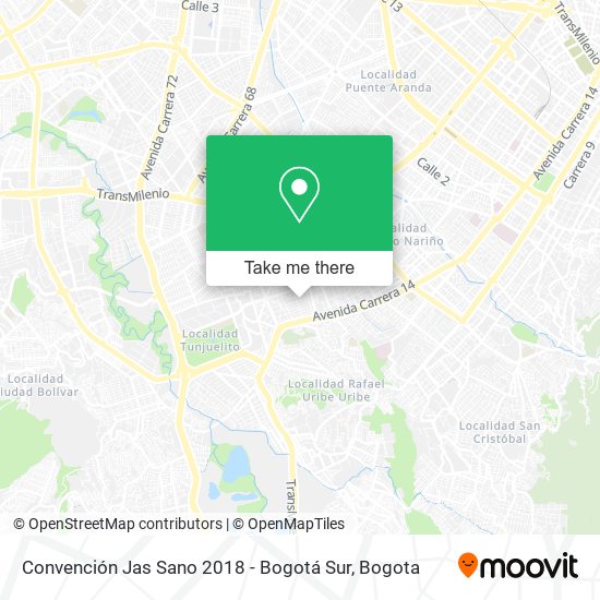 Convención Jas Sano 2018 - Bogotá Sur map