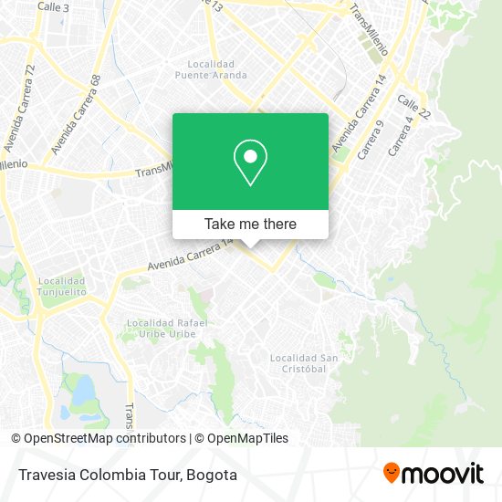 Travesia Colombia Tour map