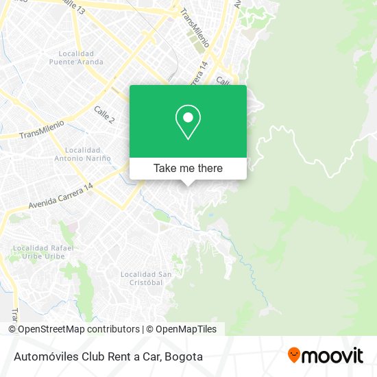Automóviles Club Rent a Car map
