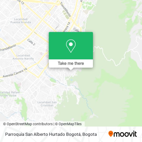Parroquia San Alberto Hurtado Bogotá map