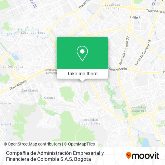 Compañia de Administración Empresarial y Financiera de Colombia S.A.S map