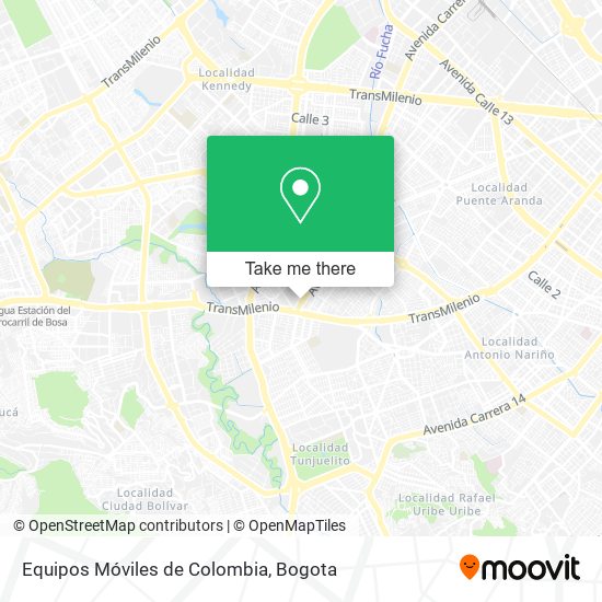 Equipos Móviles de Colombia map