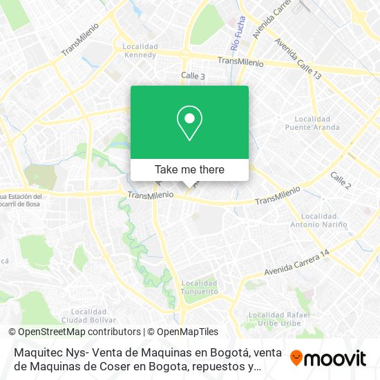 Maquitec Nys- Venta de Maquinas en Bogotá, venta de Maquinas de Coser en Bogota, repuestos y Maquin map