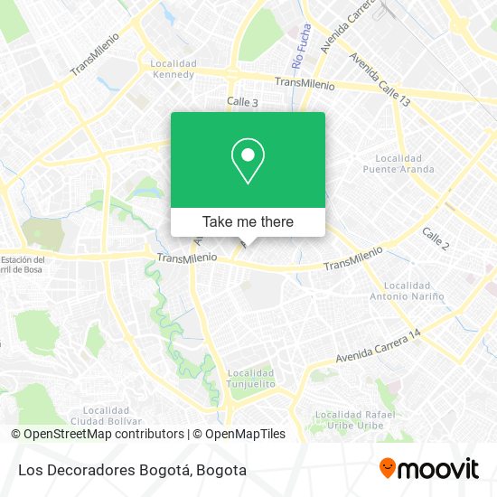 Los Decoradores Bogotá map