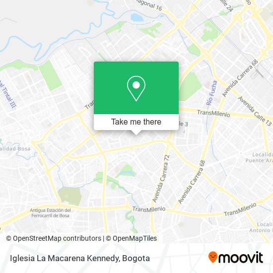 Iglesia La Macarena Kennedy map