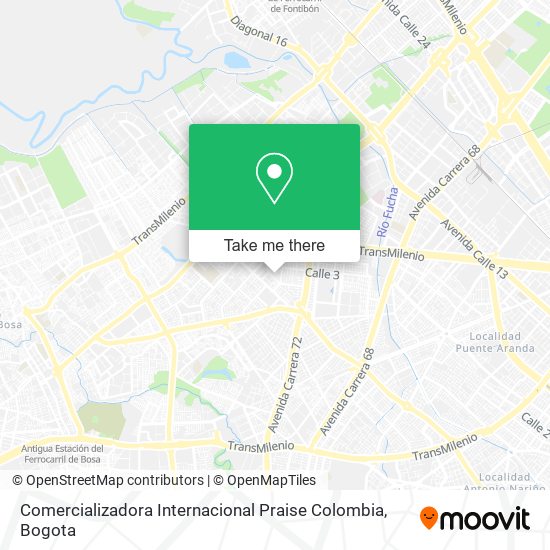 Mapa de Comercializadora Internacional Praise Colombia