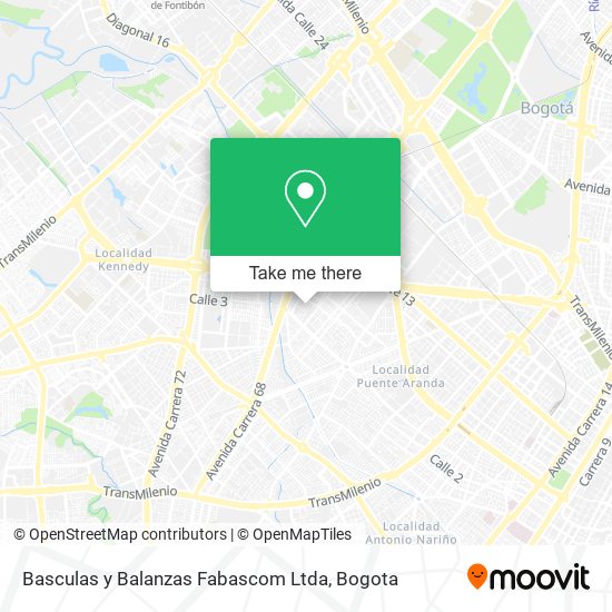 Basculas y Balanzas Fabascom Ltda map