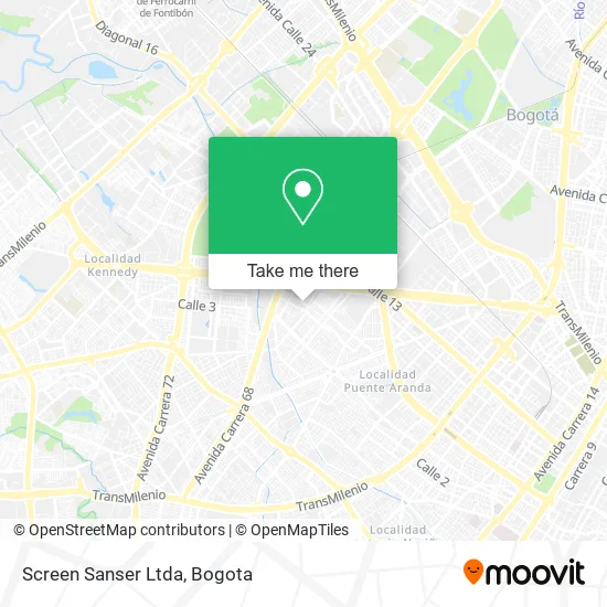 Mapa de Screen Sanser Ltda
