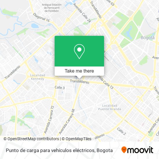 Mapa de Punto de carga para vehículos eléctricos