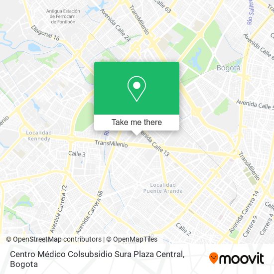 Centro Médico Colsubsidio Sura Plaza Central map