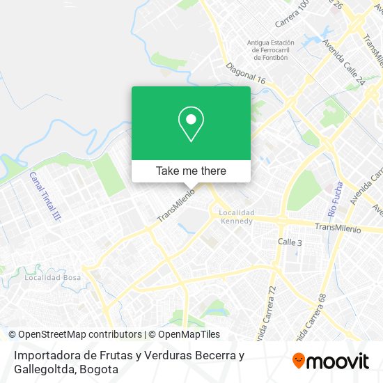 Importadora de Frutas y Verduras Becerra y Gallegoltda map