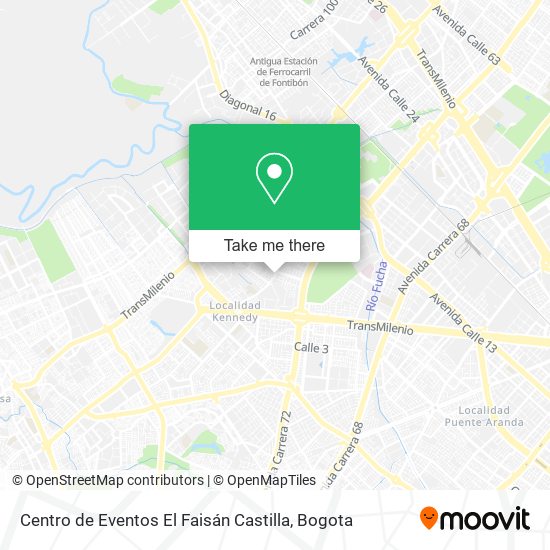 Mapa de Centro de Eventos El Faisán Castilla