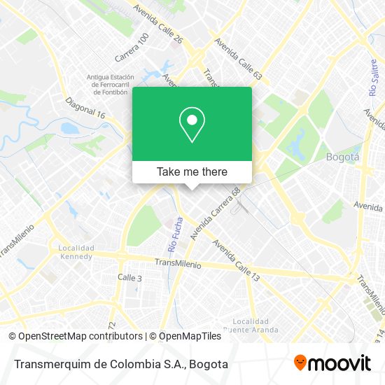 Transmerquim de Colombia S.A. map