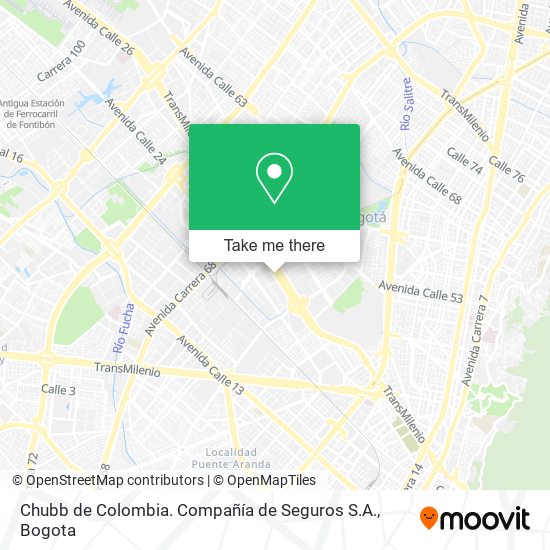 Chubb de Colombia. Compañía de Seguros S.A. map