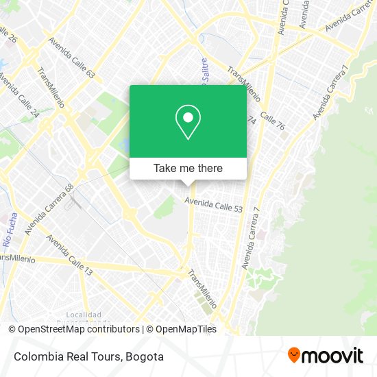 Colombia Real Tours map