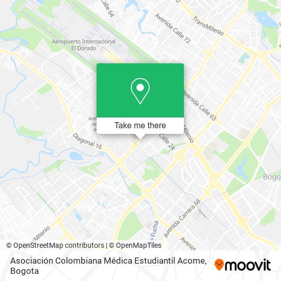 Mapa de Asociación Colombiana Médica Estudiantil Acome