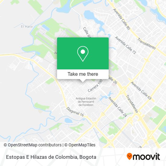 Estopas E Hilazas de Colombia map