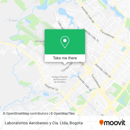 Laboratorios Aerobenso y Cía. Ltda map