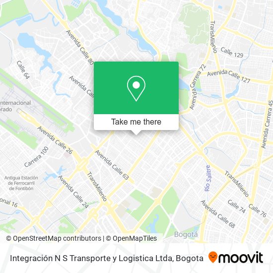 Integración N S Transporte y Logistica Ltda map