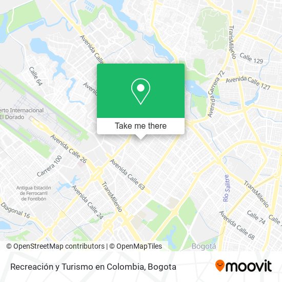 Recreación y Turismo en Colombia map