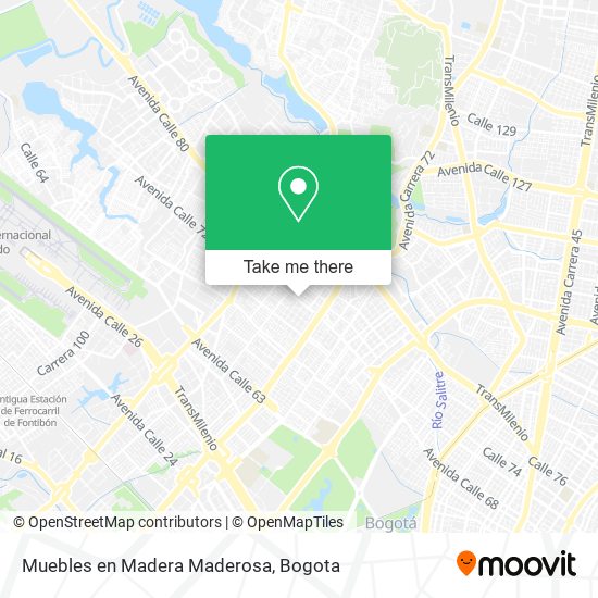 Muebles en Madera Maderosa map