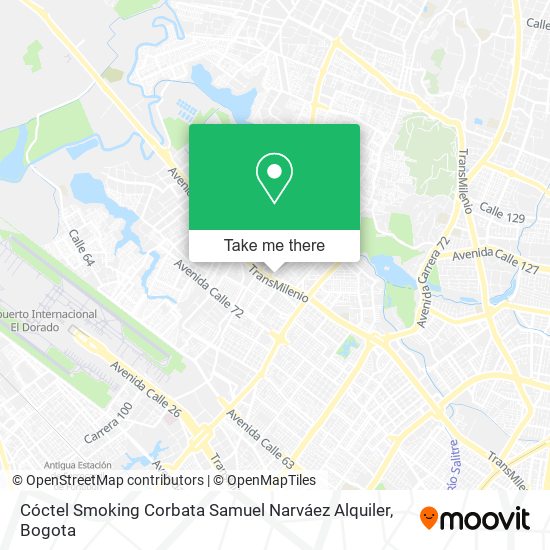 Mapa de Cóctel Smoking Corbata Samuel Narváez Alquiler