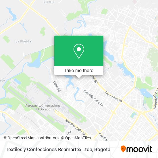 Textiles y Confecciones Reamartex Ltda map