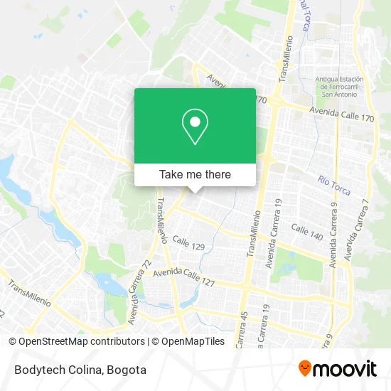Bodytech Colina map