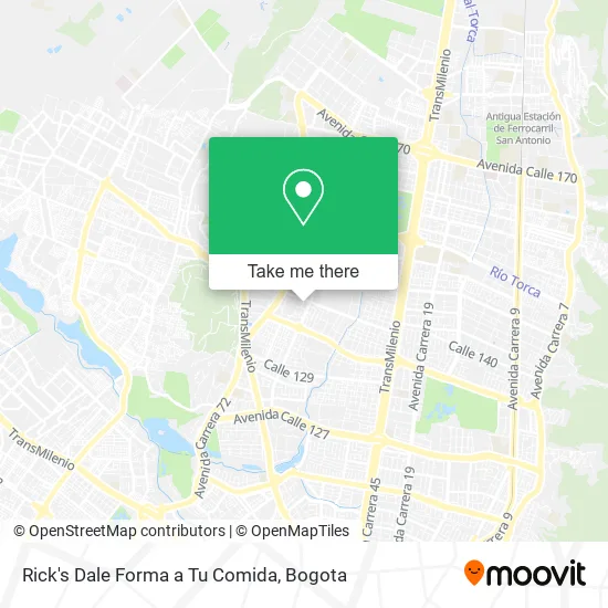 Rick's Dale Forma a Tu Comida map