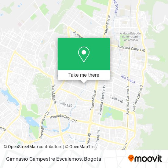 Gimnasio Campestre Escalemos map