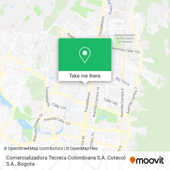 Comercializadora Técnica Colombiana S.A. Cotecol S.A. map