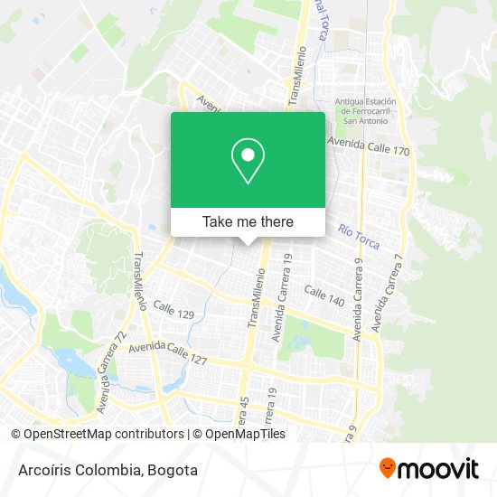 Arcoíris Colombia map