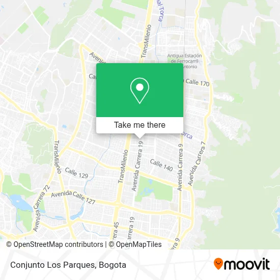 Conjunto Los Parques map