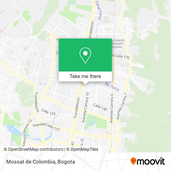 Mossat de Colombia map