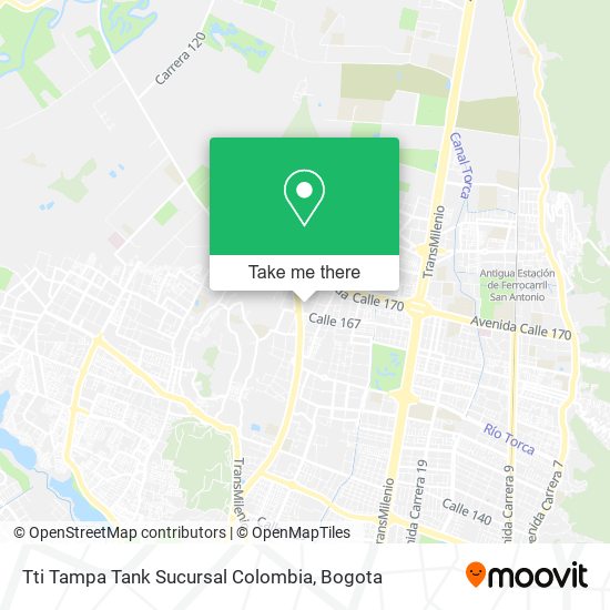 Mapa de Tti Tampa Tank Sucursal Colombia