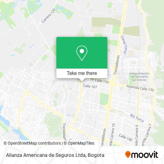 Alianza Americana de Seguros Ltda map