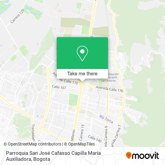 Mapa de Parroquia San José Cafasso Capilla María Auxiliadora