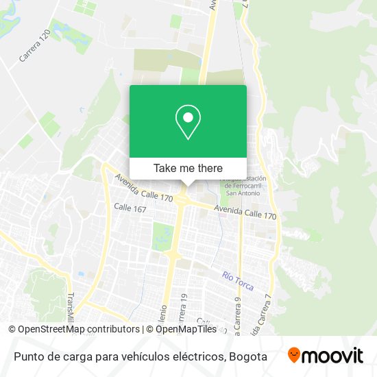 Mapa de Punto de carga para vehículos eléctricos