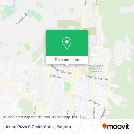 Mapa de Jeno's Pizza C.C Metrópolis