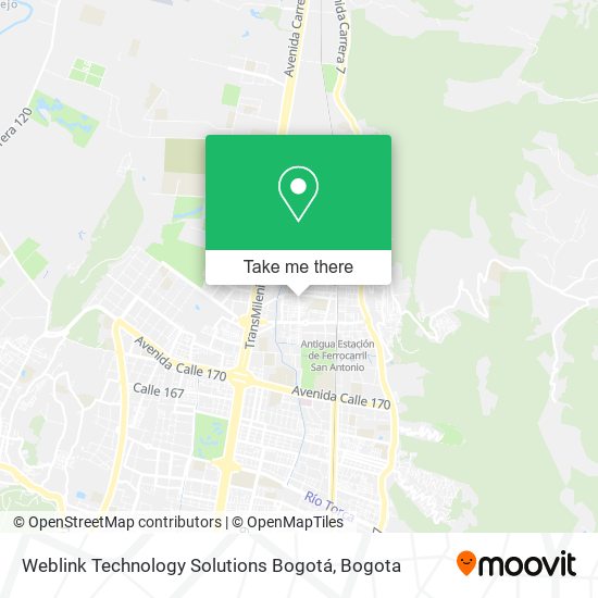Weblink Technology Solutions Bogotá map