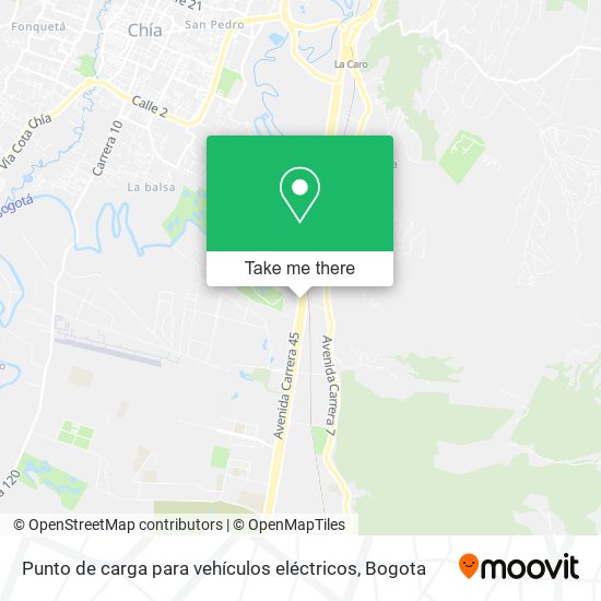 Mapa de Punto de carga para vehículos eléctricos