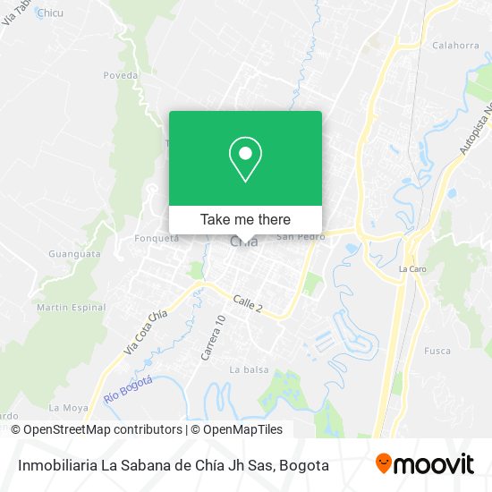 Inmobiliaria La Sabana de Chía Jh Sas map